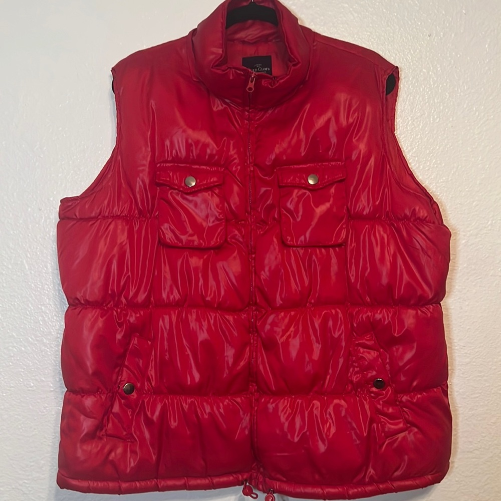 Super cool red puffy vest